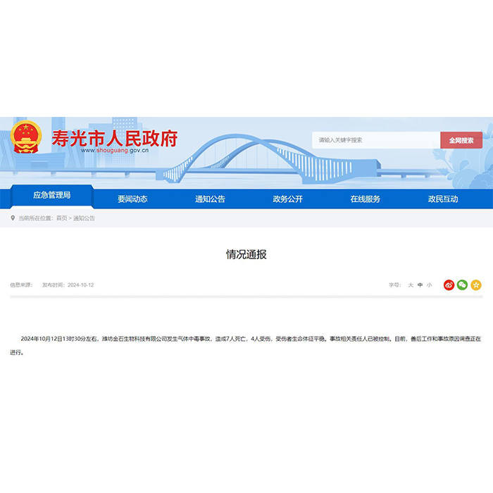 寿光气体中毒事故敲响警钟，樱桃免费视频硫化氢检测仪为您筑起安全防线